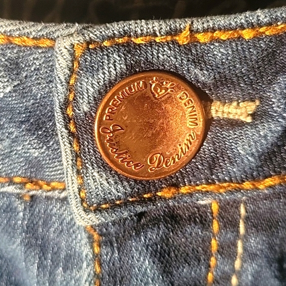 Justice Jeans Girls Embroidered Pockets Straight Leg Jeans, Size: 8 S - Picture 4 of 10